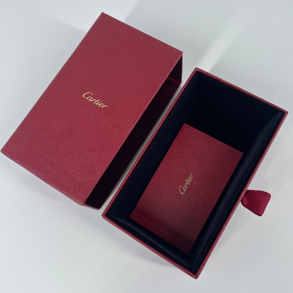 Cartier Red Textured Cleaning Lotion‎ Presentation Gift Box Slide Drawer France